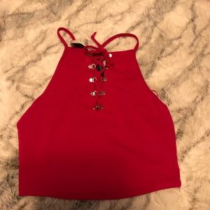 Forever 21 Tie-up Crop Tank